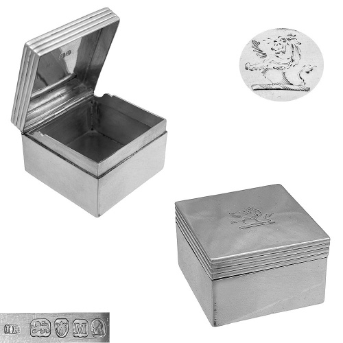 Georgian Sterling Silver Pill Box 1807